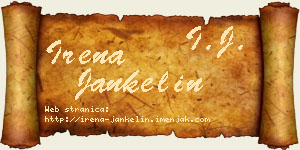 Irena Jankelin vizit kartica